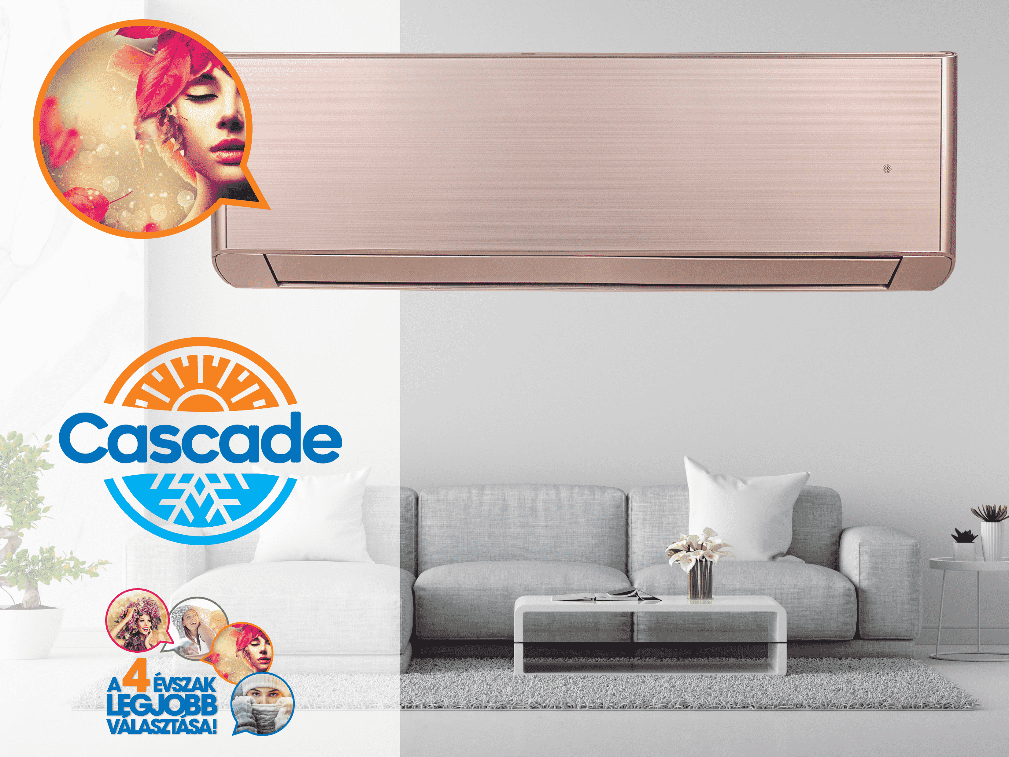 Cascade LEGEND CWH09YC 2,5 kW oldalfali split klíma szett 